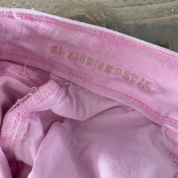 🤍3/$30 AEO Hi Rise Shortie Pink Shorts 0 - Picture 10 of 11
